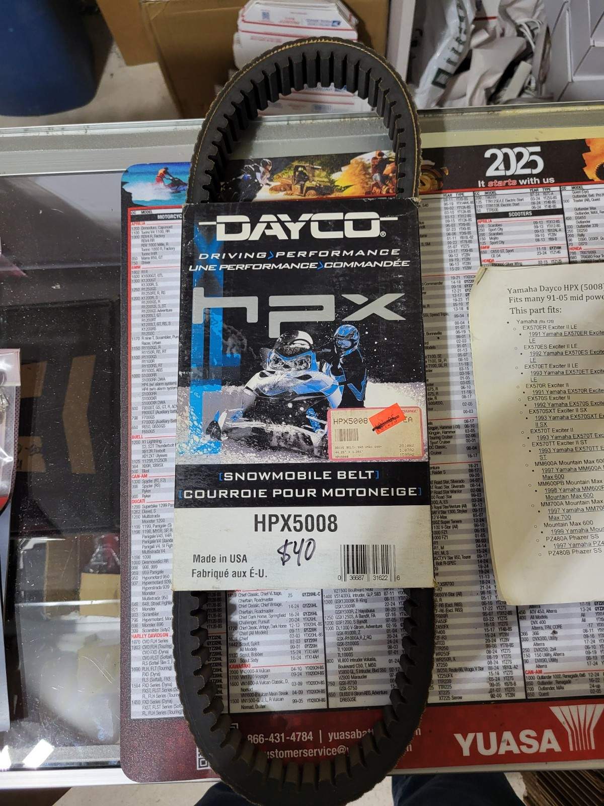 Vintage Yamaha Snowmobile Dayco Drive Belt HPX5008