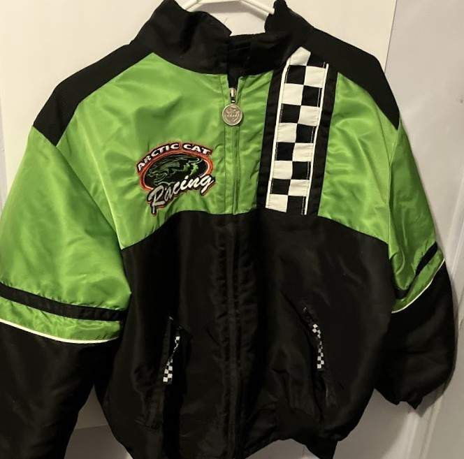 VINTAGE MENS ARTIC CAT RACING SNOWMOBILE JACKET SIZE SMALL