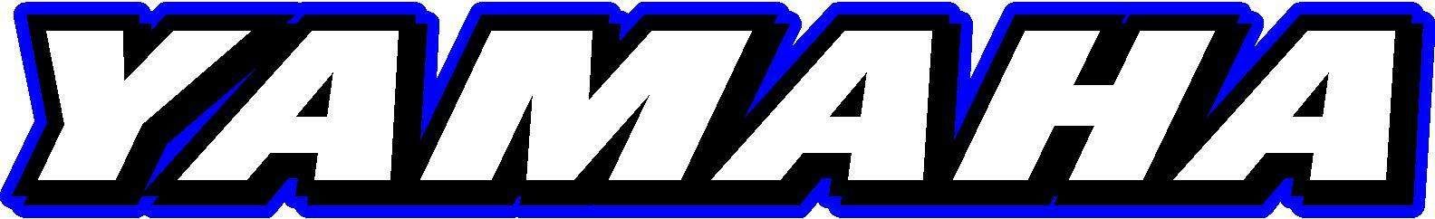 Yamaha snowmobile sticker decal set of 2- 10″x1.5″ blue