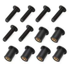 For YAMAHA Snowmobile #90150-05024-00 Windshield Screws & Rubber Nuts Set of 12p