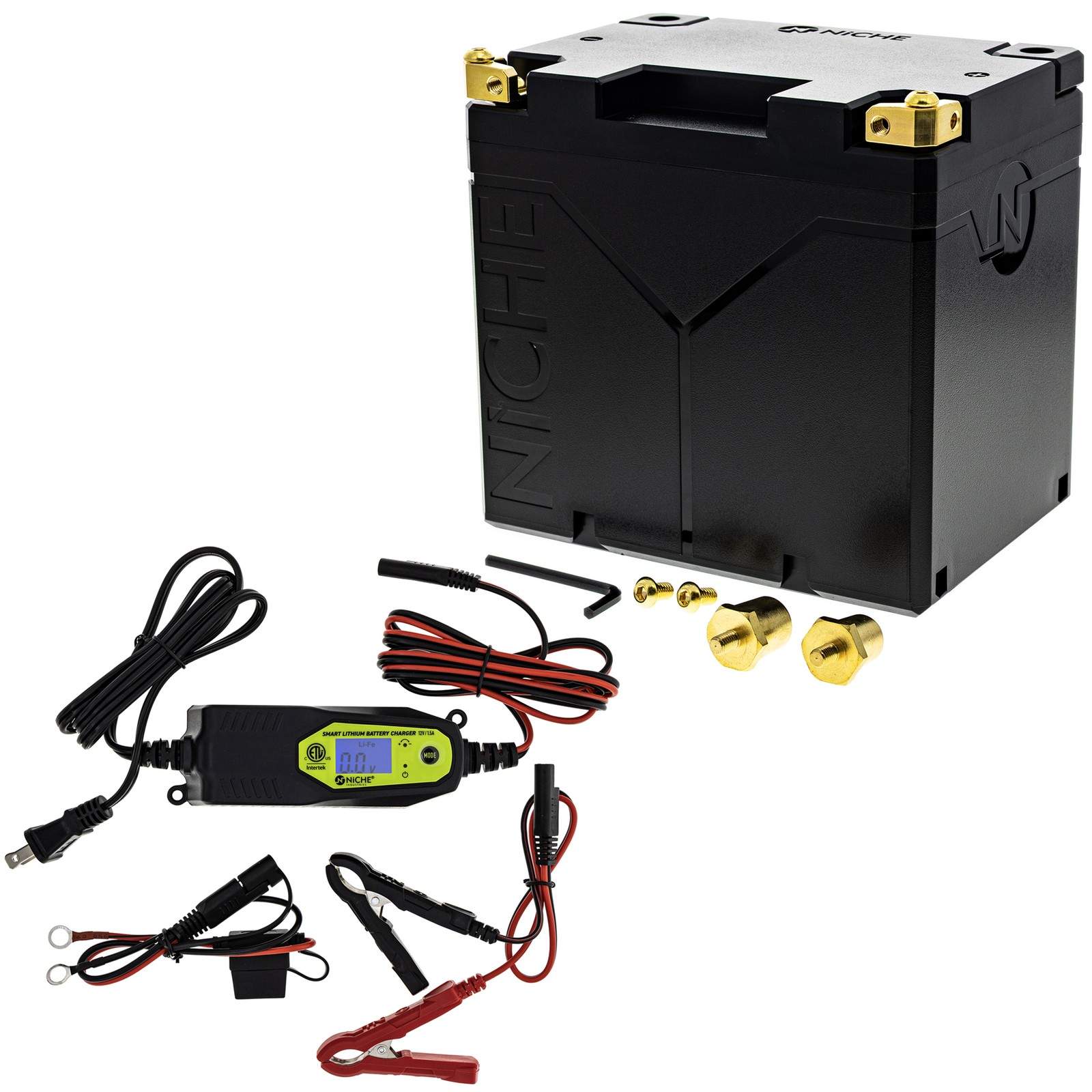 Lithium Battery with Charger YIX30L-BS 8Ah 480A for Ski-Doo Polaris Snowmobile