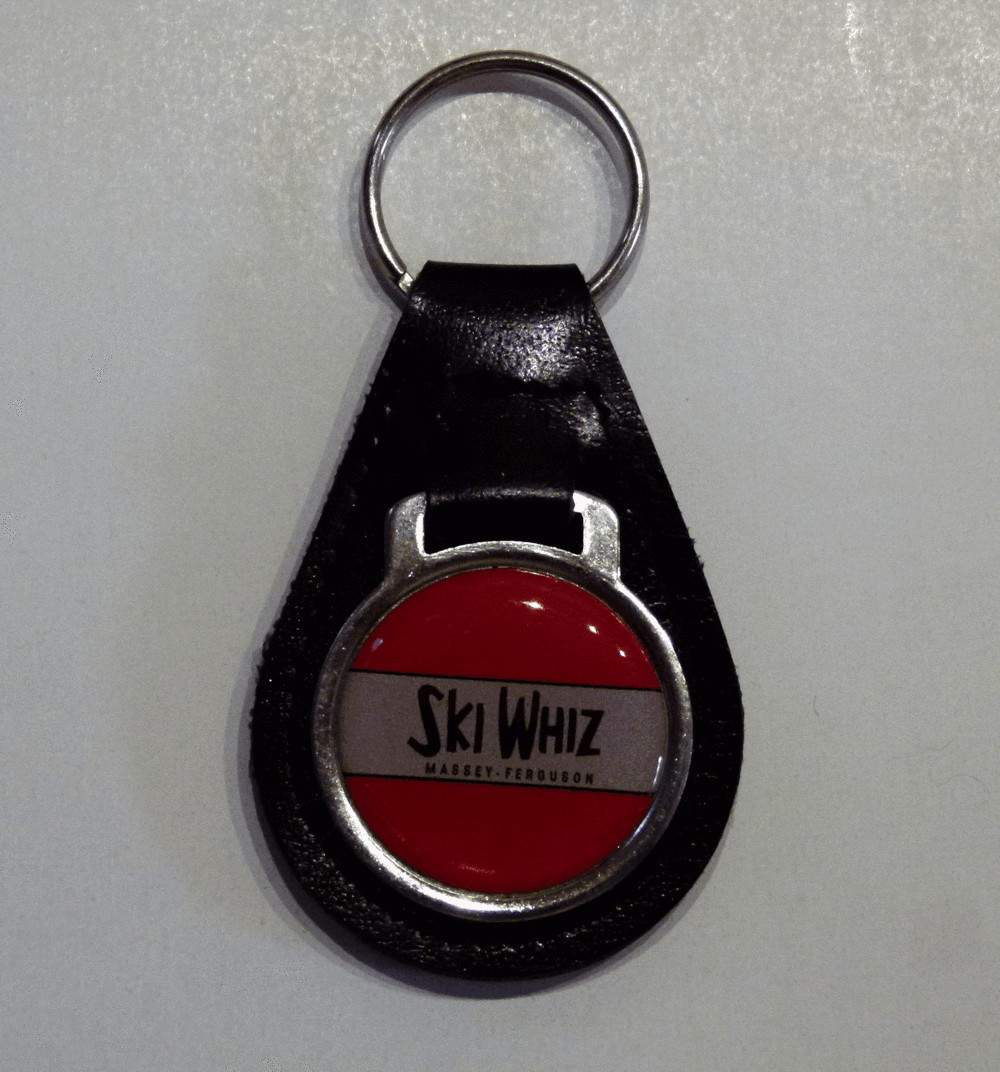 Reproduction Vintage Massey Ferguson Ski Whiz Snowmobile Leather Keychain (054)