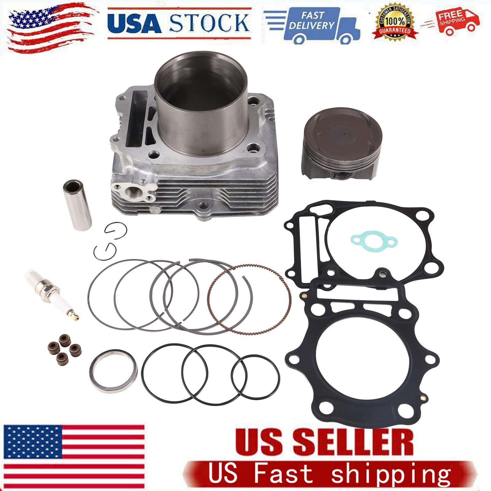 Cylinder Jug Piston Top End Rebuild Kit For Artic Cat 400 Manual Automatic 04-08