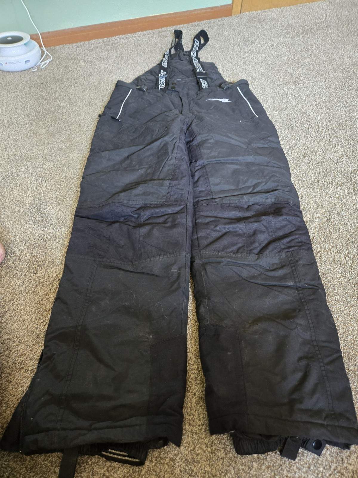 Artic Cat –  Snow Pants – Artic Wear-  Black Bib Snowmobiling Pants Sz L