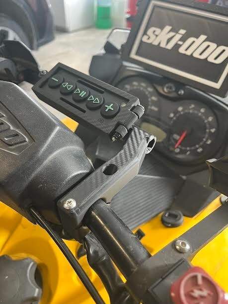 Chubby Buttons 2 Handlebar Mount- snowmobile, dirt bike, atv -easy control music