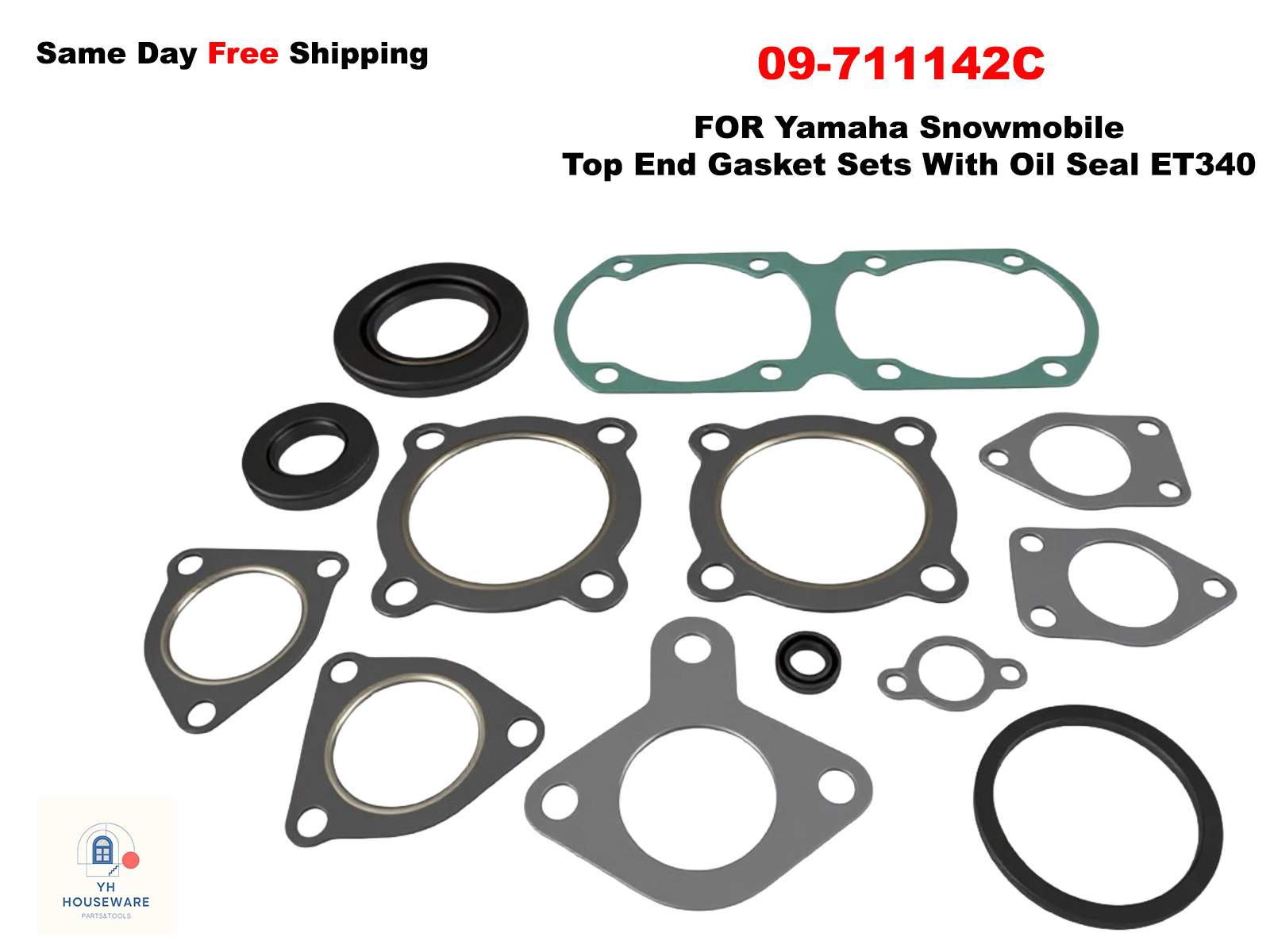 09-711142C Top End Gasket Sets FOR Yamaha Snowmobile With Oil Seal ET340