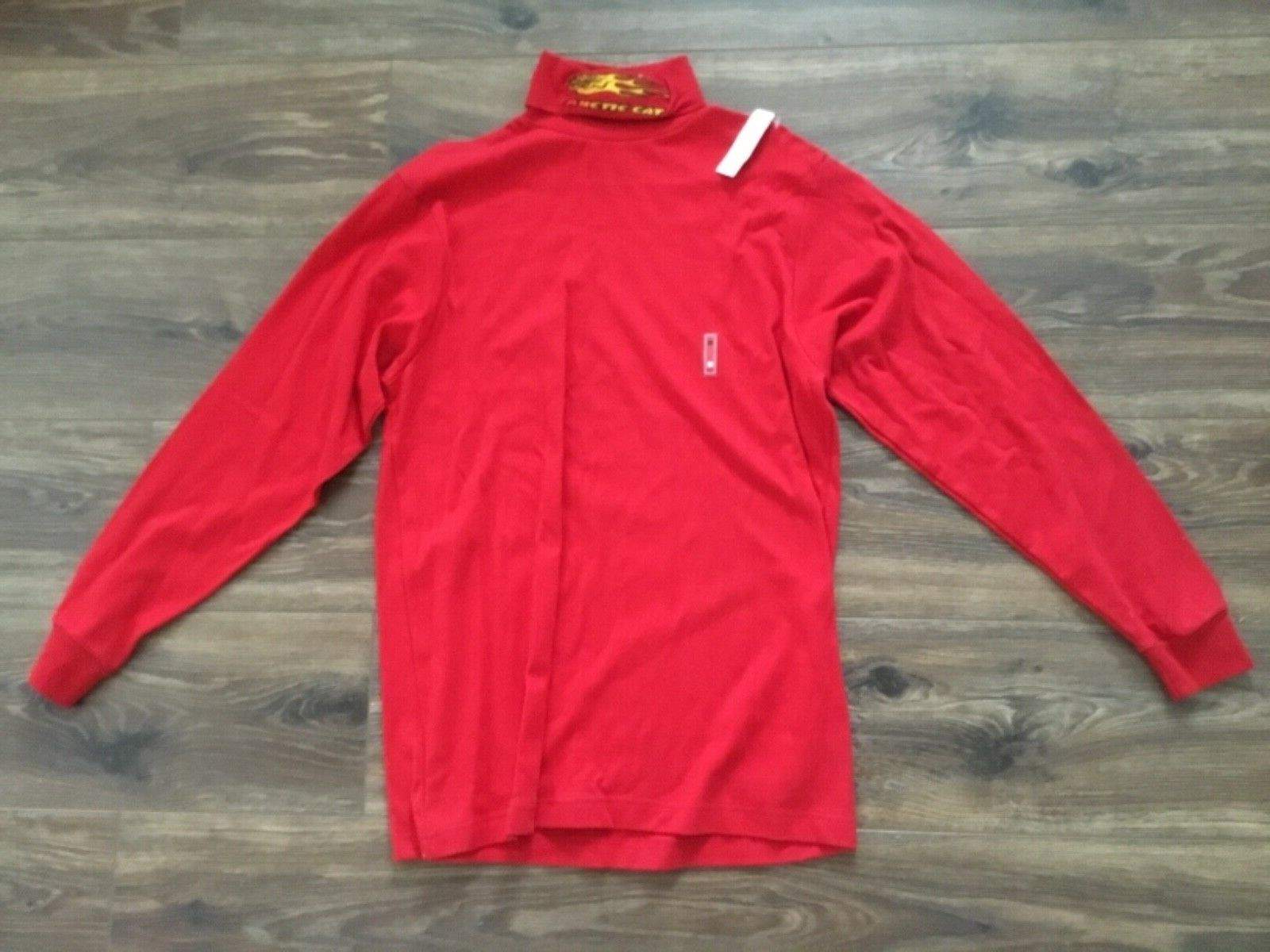 NEW ARTIC CAT SNOWMOBILE MOCK TURTLE NECK RED SHIRT L/S MENS M T-SHIRT RARE NWT