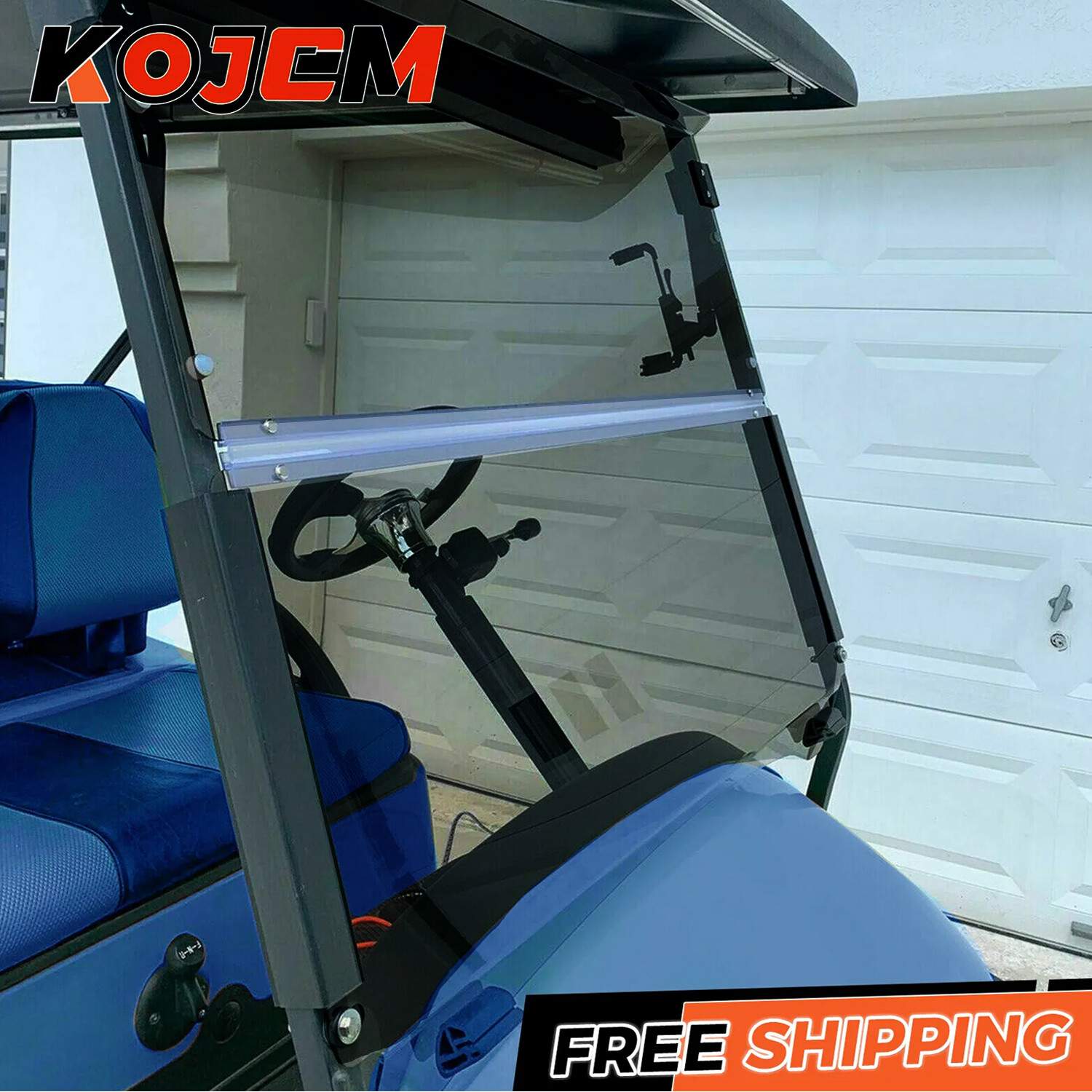 For Club Car Precedent 04-up Golf Cart Fold Down Windshield Windscreen – Tinted