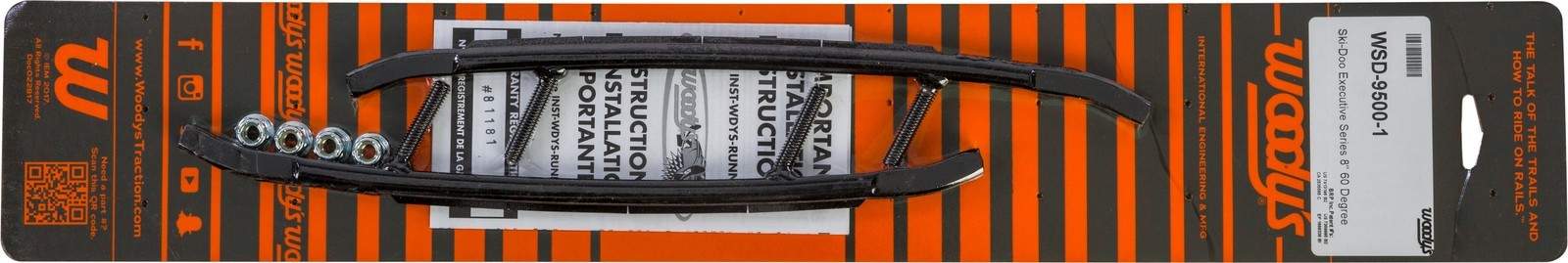 Woodys WSD-9600 8″ Carbide Runners fits Ski-Doo