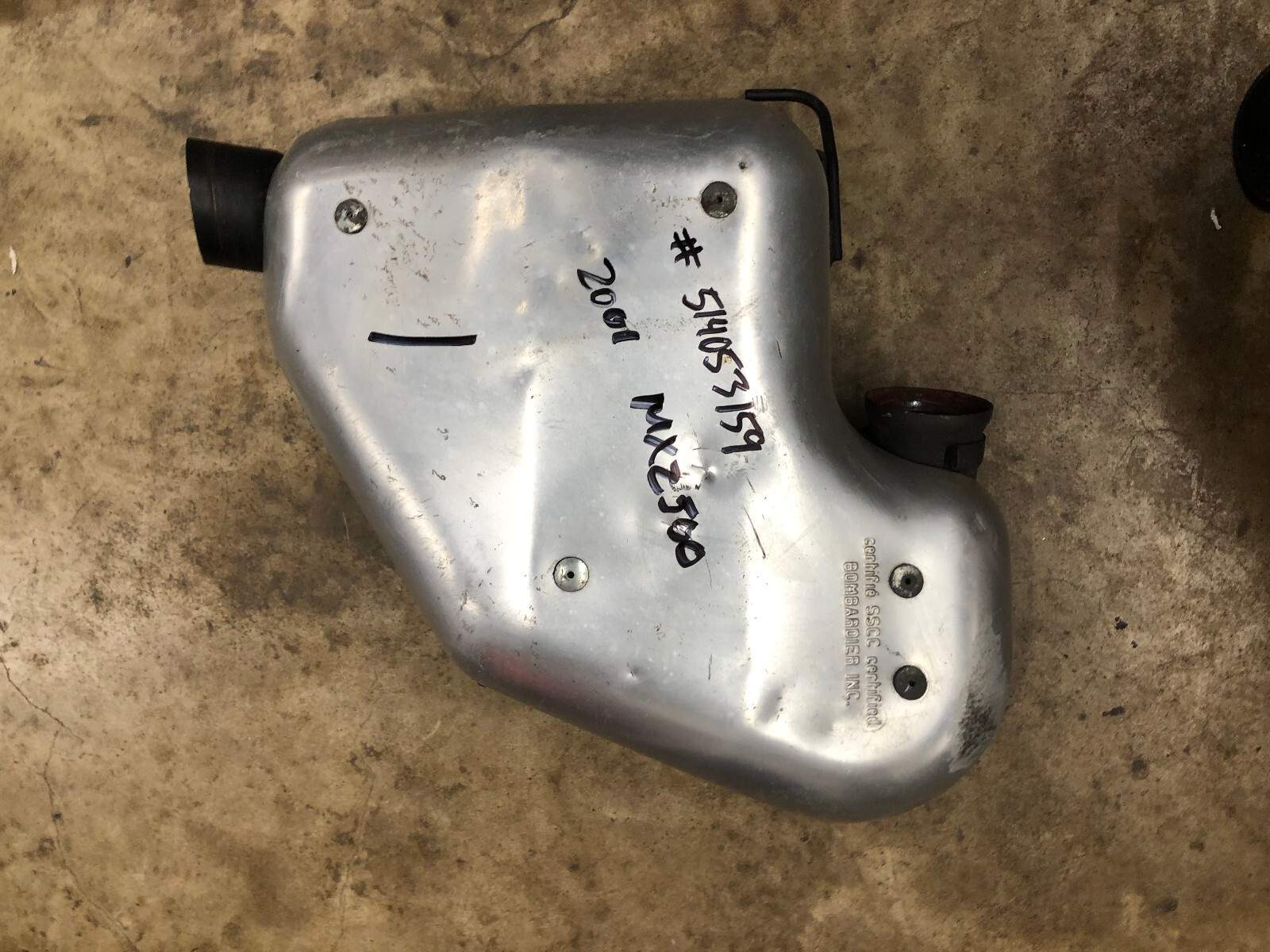 2001 Ski-Doo MXZ 500 OEM Liquid Formula Exhaust Silencer Muffler Pipe 01