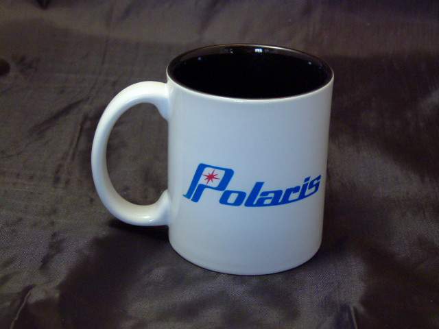 Reproduction Vintage Polaris Snowmobile Words Coffee Mug (040)