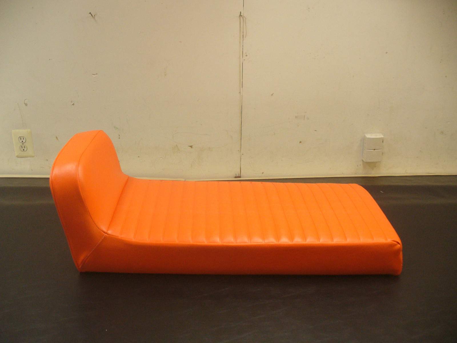 1969  EVINRUDE BOBCAT *ORANGE PLEATED* SNOWMOBILE SEAT COVER!  *NEW*
