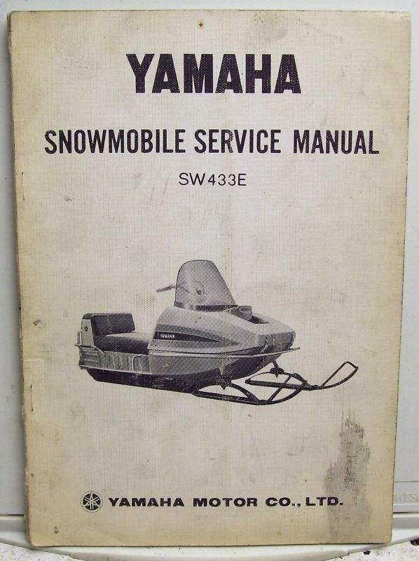 YAMAHA SNOWMOBILE SW 433E SW433 SERVICE MANUAL OEM VINT
