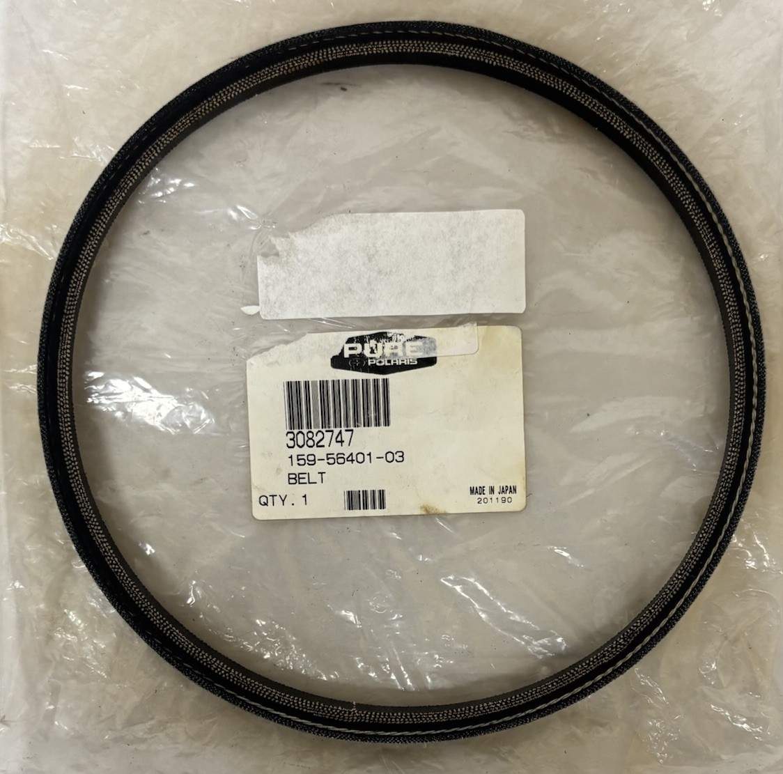 1-1985-11 Polaris Snowmobile OEM V-Belt, CVT, BLK PN #3082747 129-56401-03 #S162