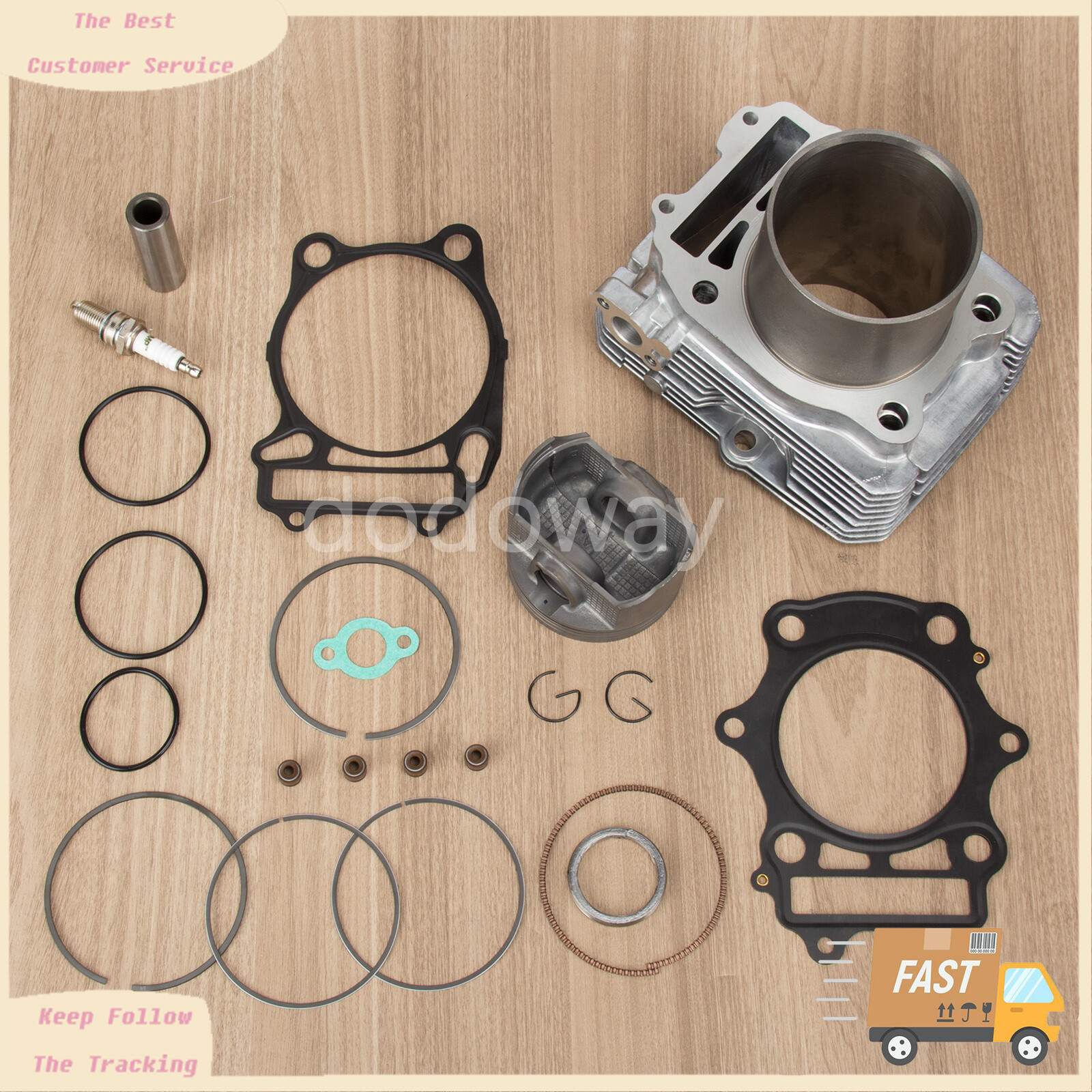 Cylinder Jug Piston Top End Rebuild Kit For Artic Cat 400 Manual Automatic 04-08