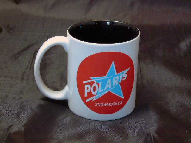 Reproduction Vintage Polaris Snowmobile Blue Star Coffee Mug (041)
