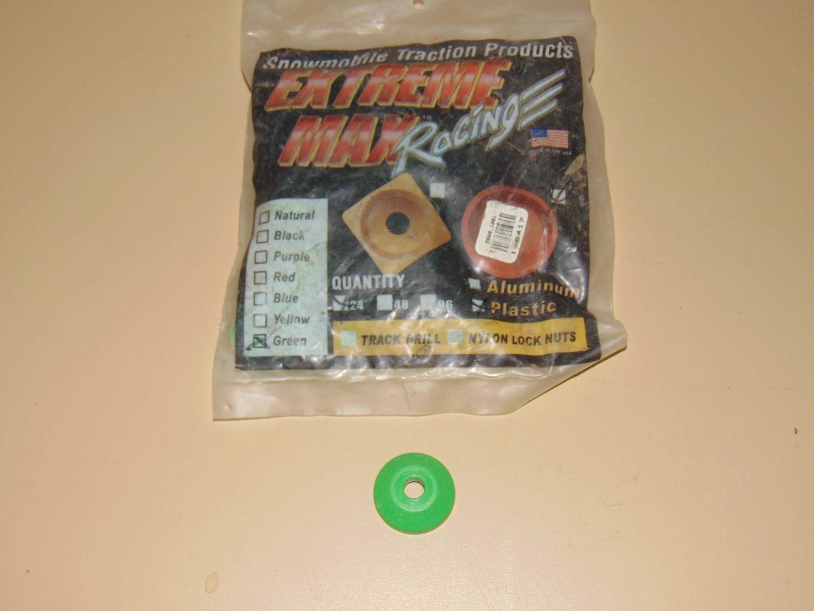 Extreme Max 48 Pack Green Round Plastic Snowmobile Track Stud Backers