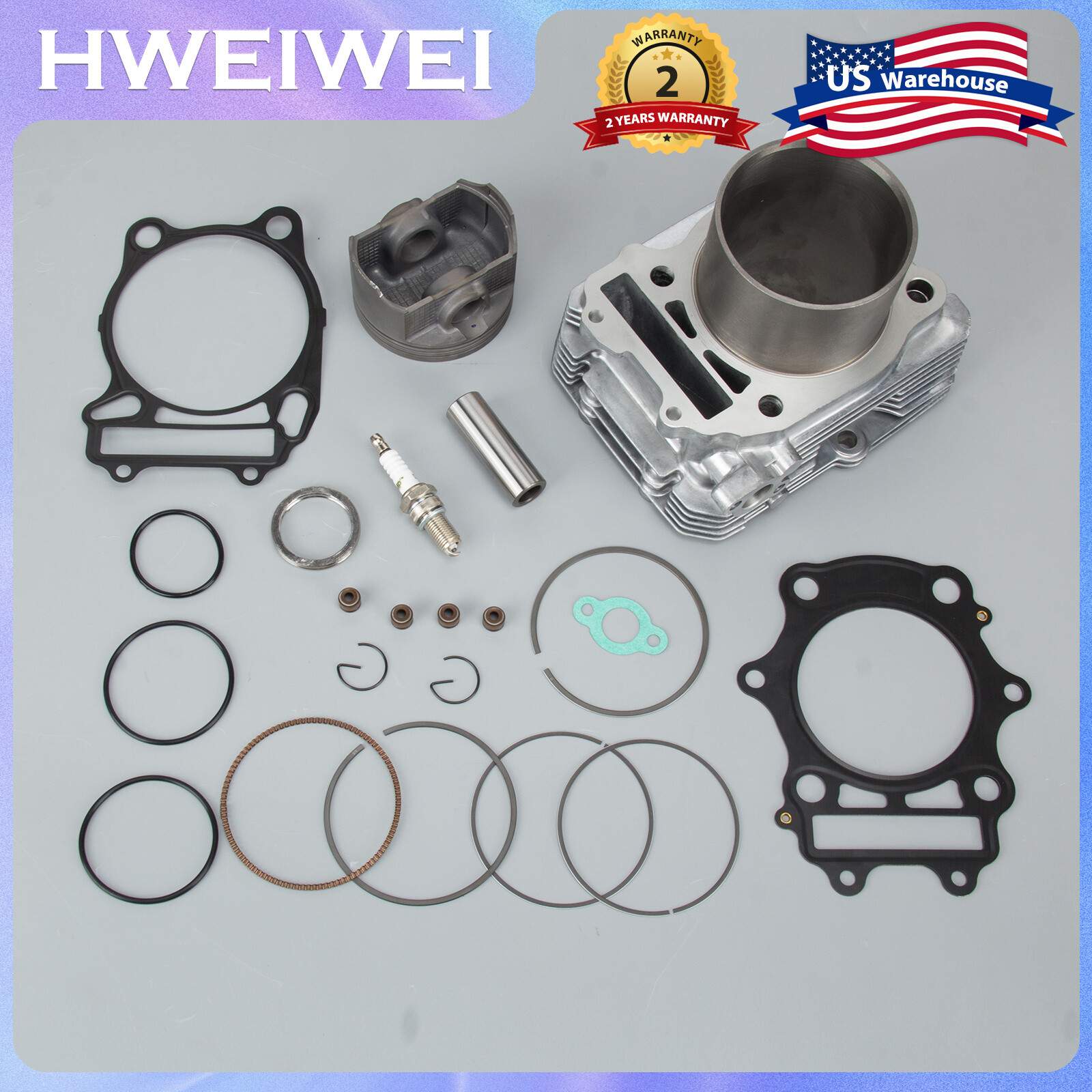 For Artic Cat 400 04-08 Manual Automatic Cylinder Jug Piston Top End Rebuild Kit