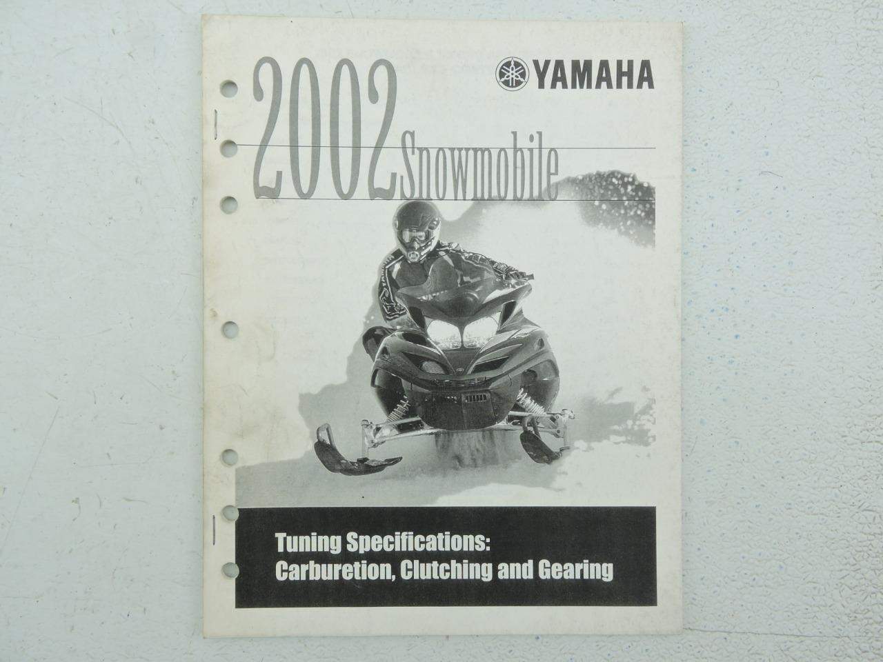 Yamaha Snowmobile 2002 Tuning Manual B15406