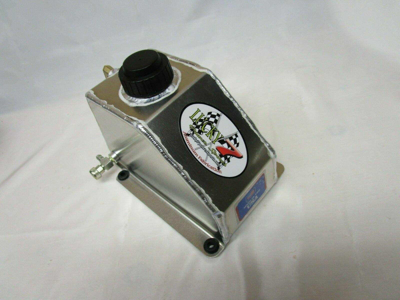 1-1/2 QT Aluminum Low Pro Fuel Tank Go Kart Snowmobile Flat Mount Racing Parts