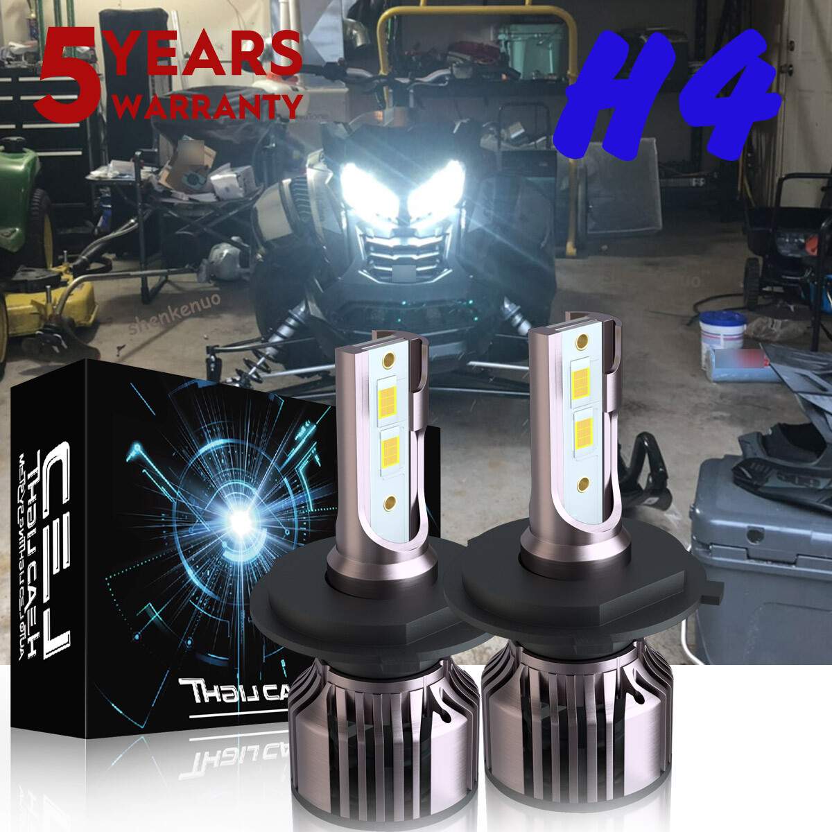 FOR Polaris Ranger 1000 2020-2025 LED Headlight Bulbs, Super Bright 20000 Lumens