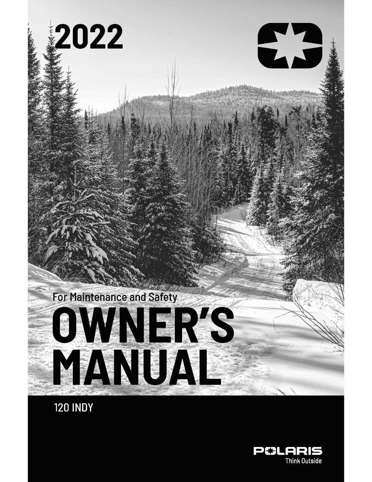 Polaris Snowmobile Owners Manual Book 2022 120 INDY