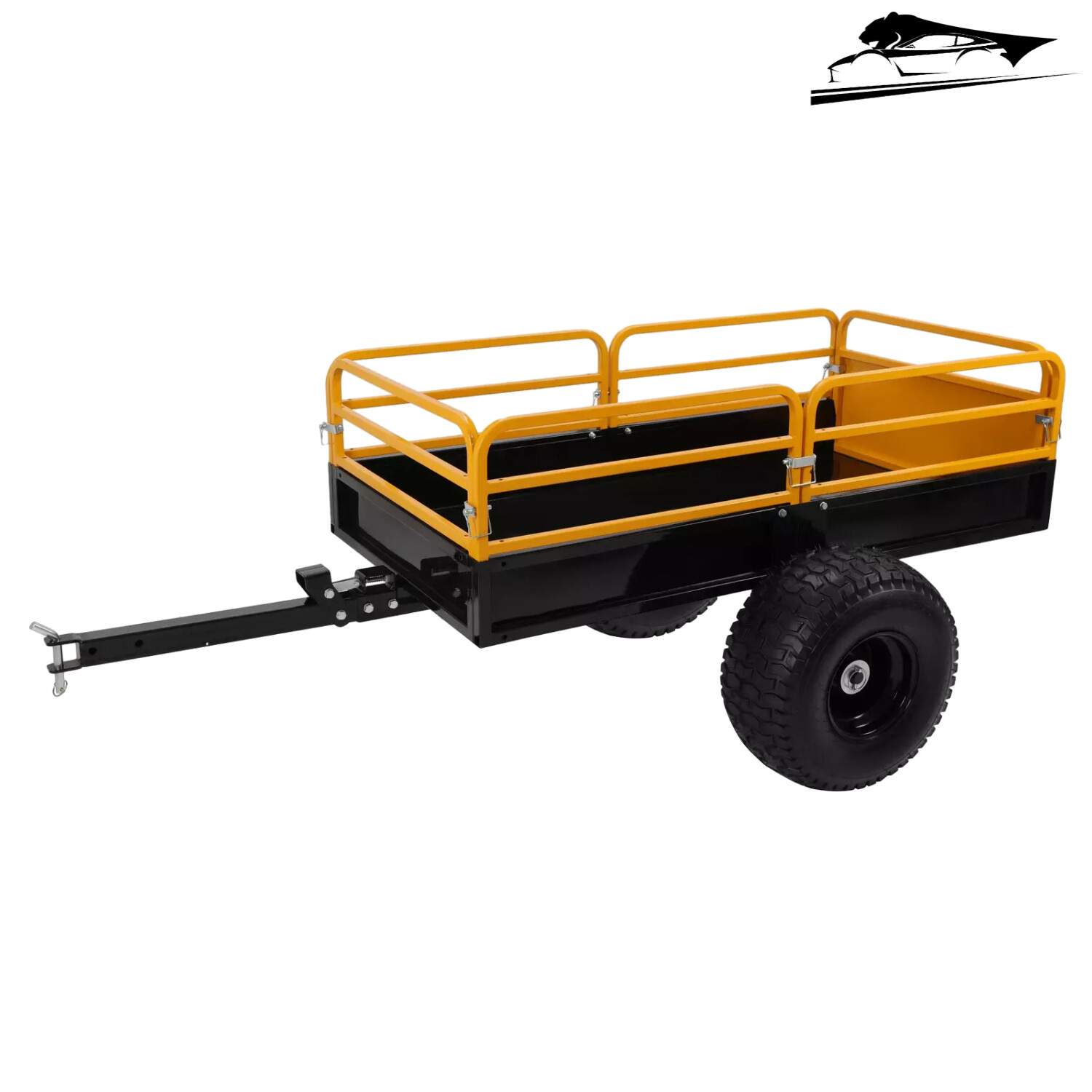 For ATV  Utility Cart Cargo Trailer Tow Behind Dump Cart 1600 lbs Garden Yard