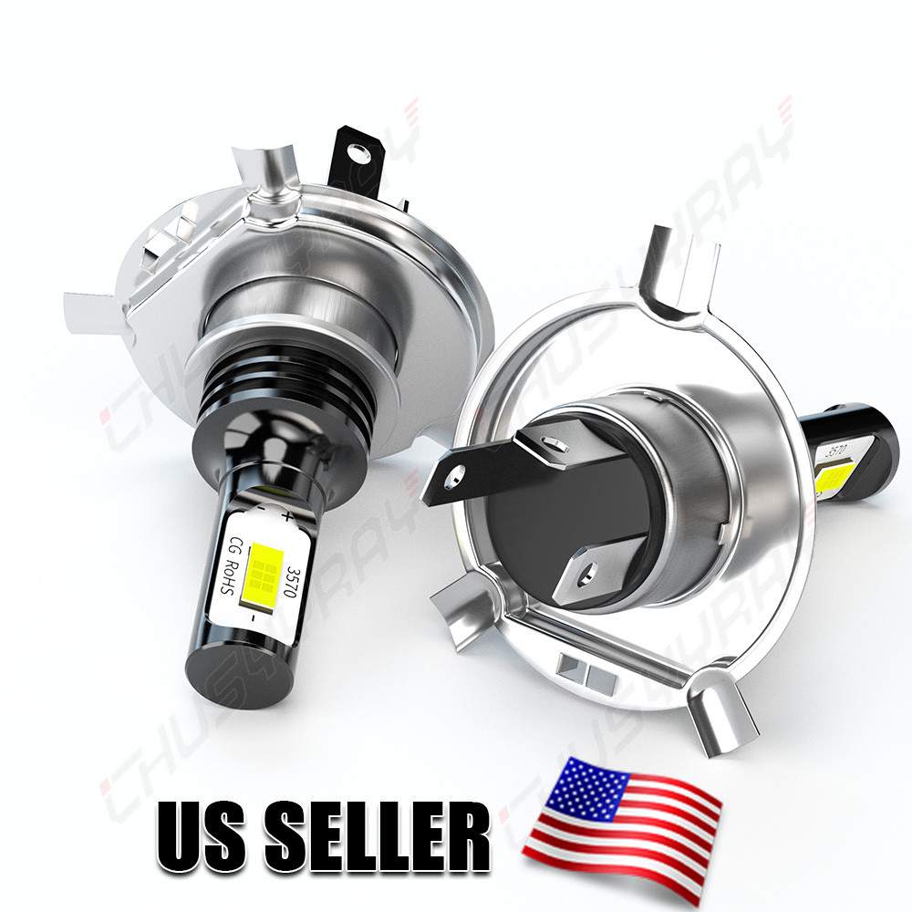 2x Snowmobile LED Headlight Kit For Polaris RMK 500 600 700 800 900 6000K White