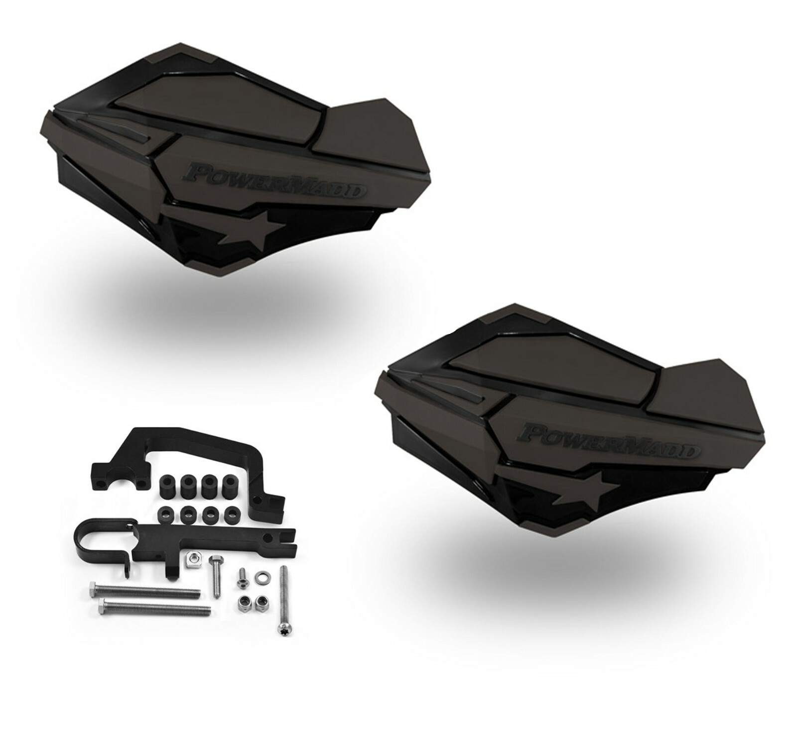 PowerMadd Sentinel Handguards Guards Kit Black Charcoal Snowmobile Snow Hayes