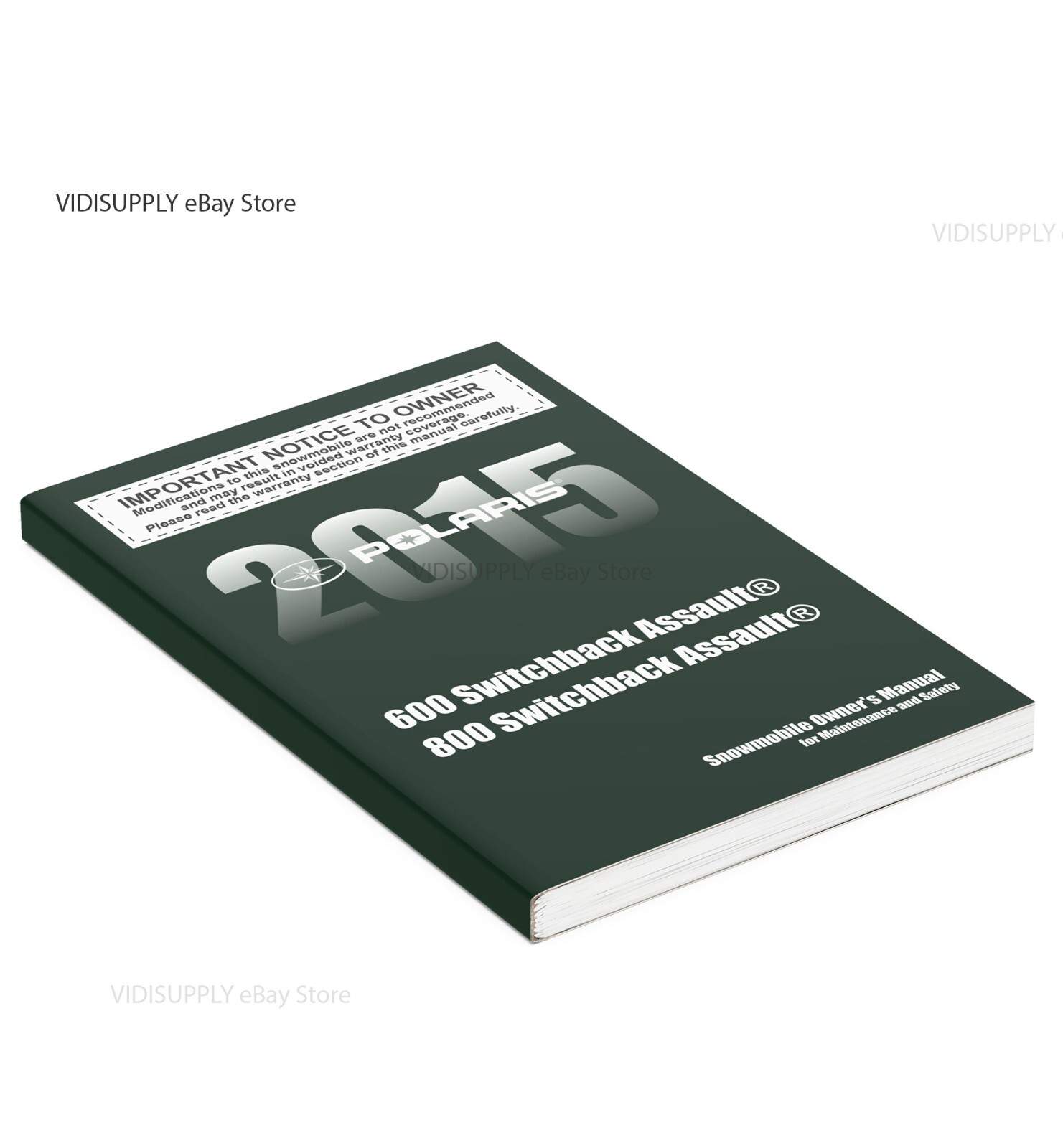 Polaris Snowmobile 2015 Switchback Assault 600 & 800 NEW PAPERBACK