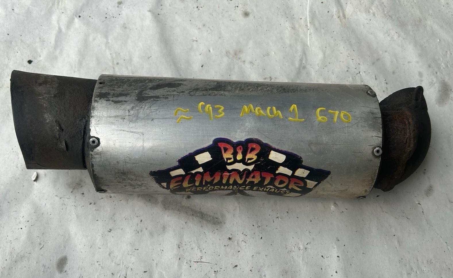 86-93 Ski-Doo Formula Mach I Can Exhaust Muffler Silencer B&B Eliminator 670 583