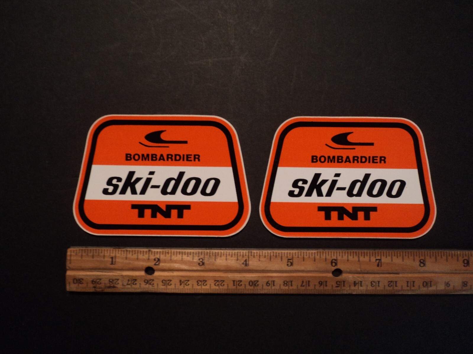 Lot Of 2 Rare Original Vintage Ski-Doo Bombardier TNT Snowmobile Decals Stickers