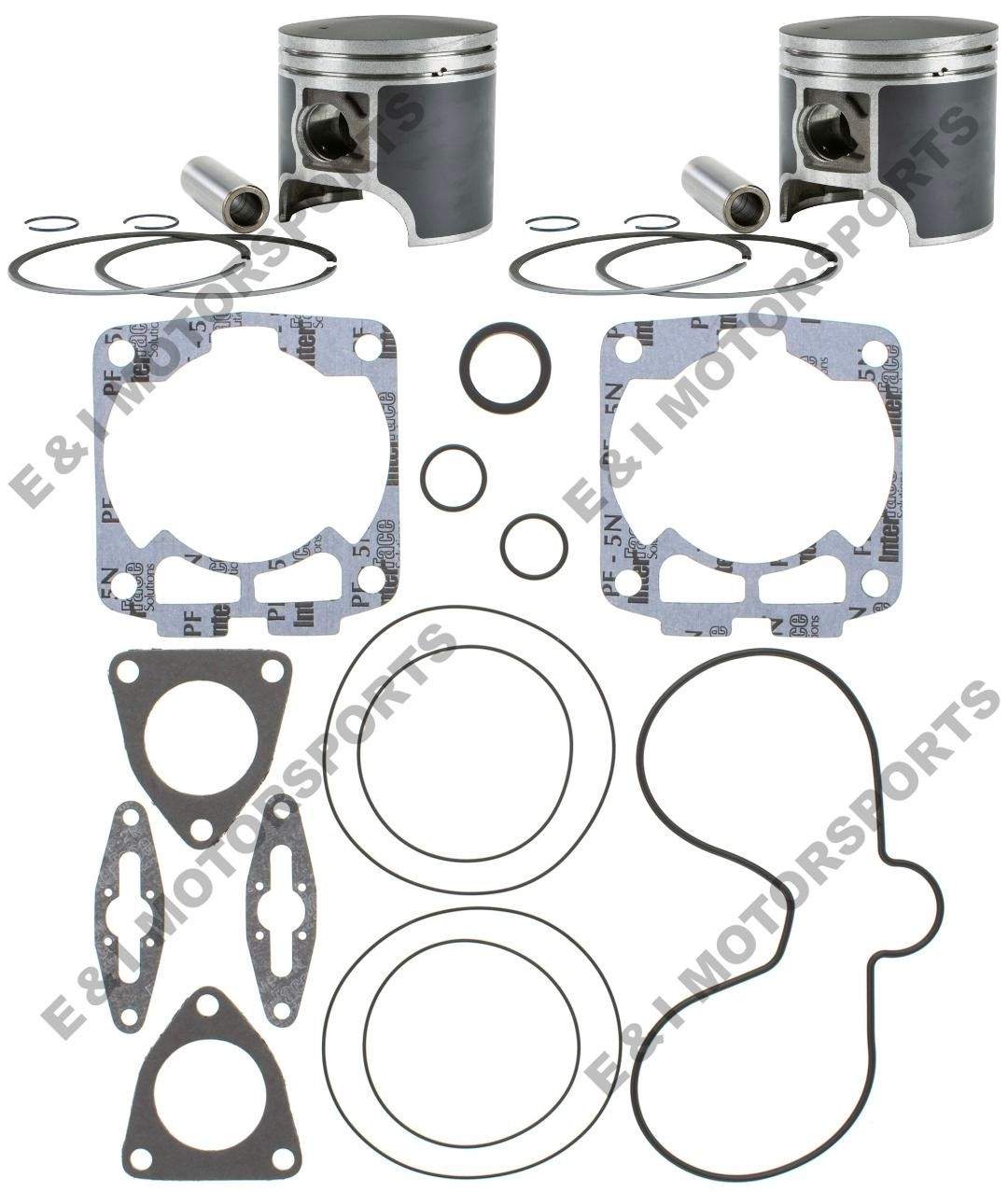 2006 Polaris Fusion 600 HO SPI Pistons Top End Gasket Kit Std Bore 77.25mm
