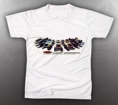 VINTAGE MERCURY SNOWMOBILE LINEUP TEE-SHIRT LIKE NOS