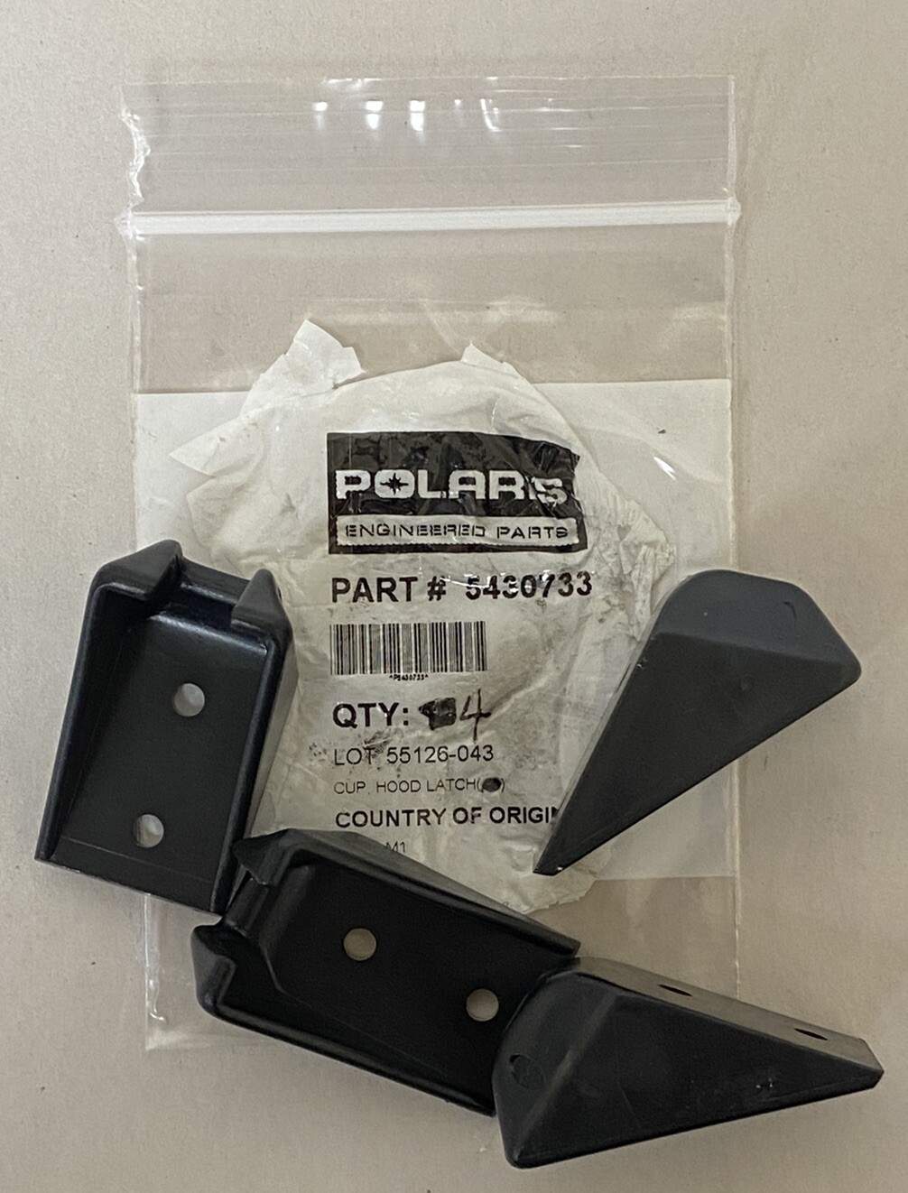 4-1985-2018 Polaris Snowmobile/ATV/UTV Hood Latch Cups OEM #5430733 / #S1012