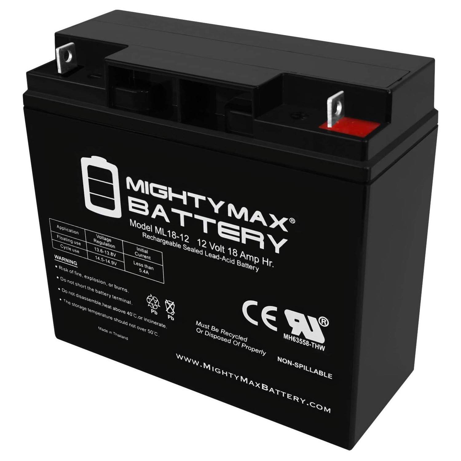 Mighty Max 12V 18AH SLA Battery for Ski-Doo 800 Renegade, Summit ’04-’11