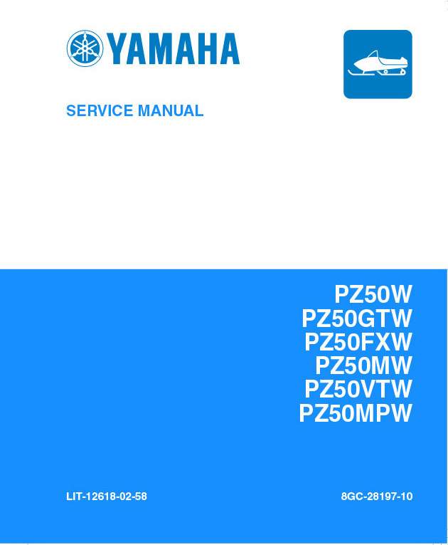 Yamaha Phazer PZ50 PZ50W PZ50GTW Snowmobile Service Manual 2007 LIT-12618-02-58
