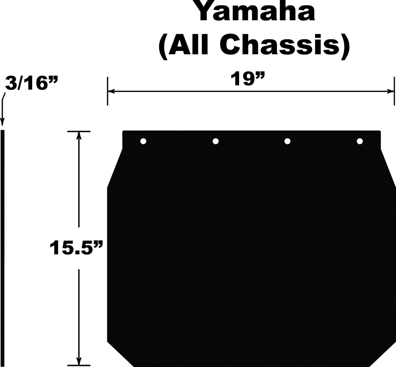 Yamaha Snowmobile Snow Flap Proven Design Products SF98YAMPB