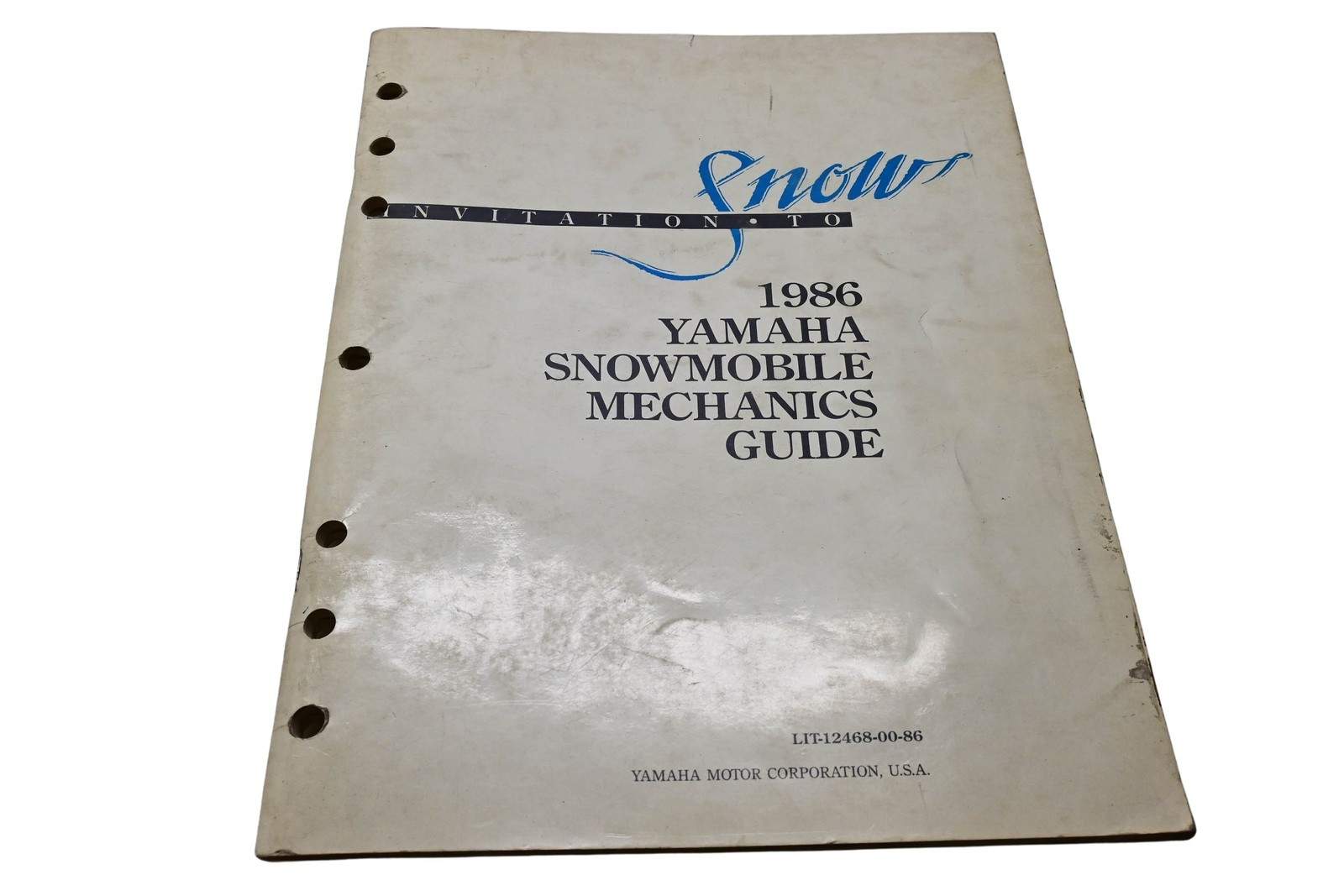 OEM Yamaha LIT-12468-00-86 1986 Yamaha Snowmobile Mechanics Guide