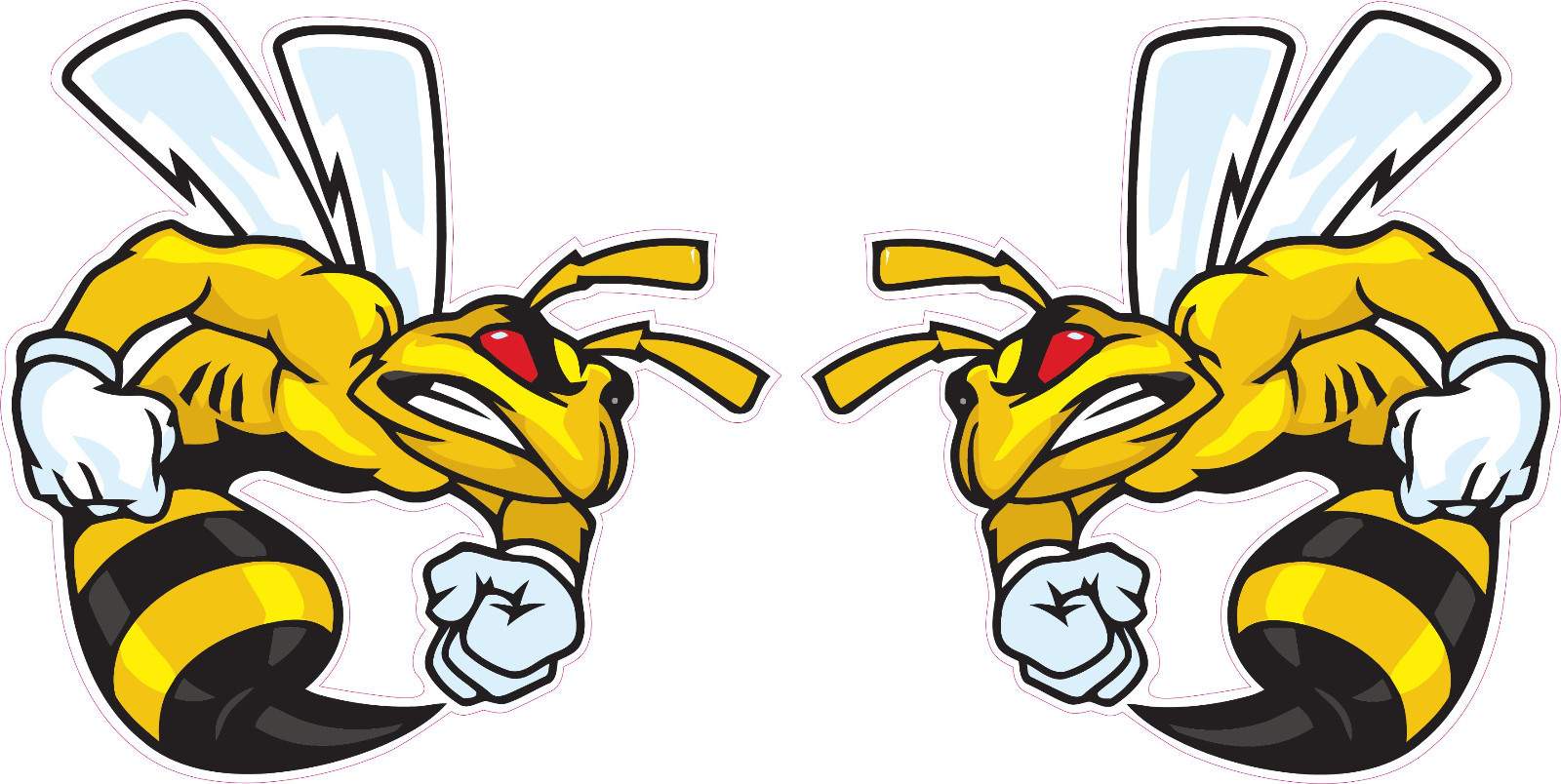 Ski-Doo Angry Bee Pairs Decal 6″ Each