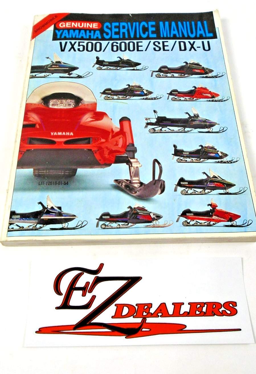 Yamaha Snowmobile 1993 Service Manual For Various Models OEM LIT-12618-01-54