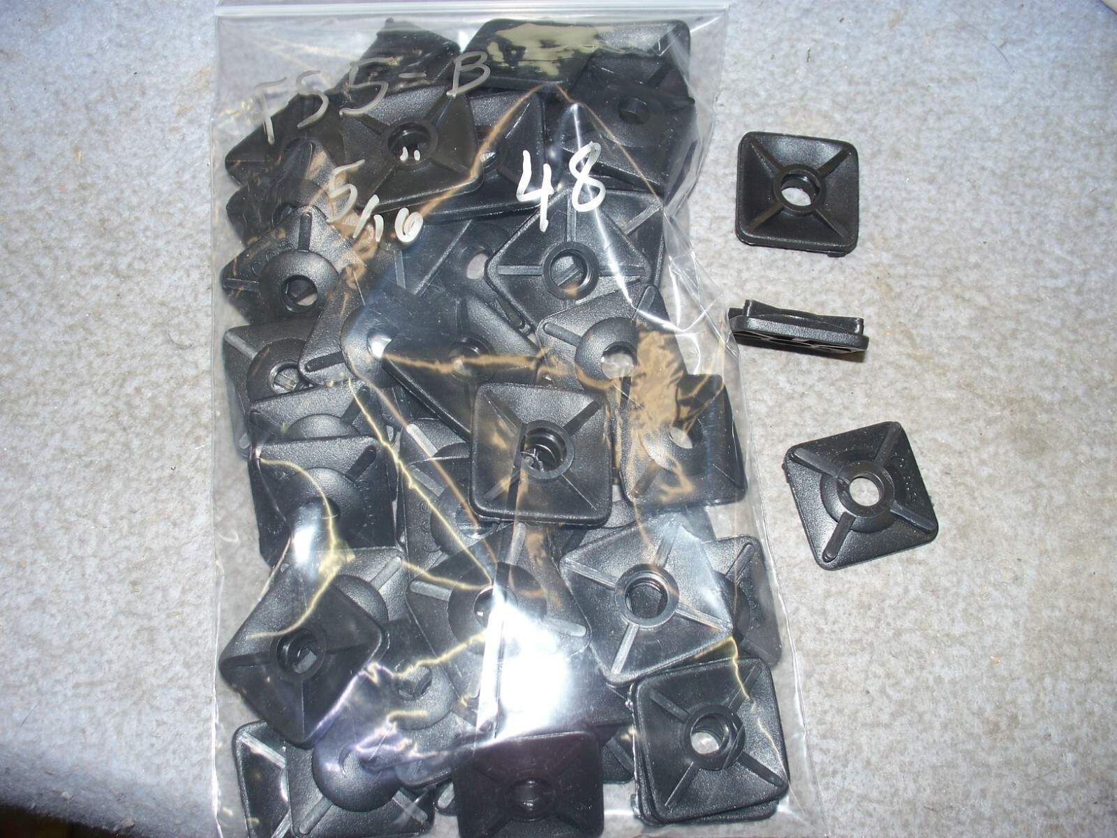 Snowmobile Track 5/16″ Stud Square Backer Plate 48 Pack Black Plastic NEW FS5-B