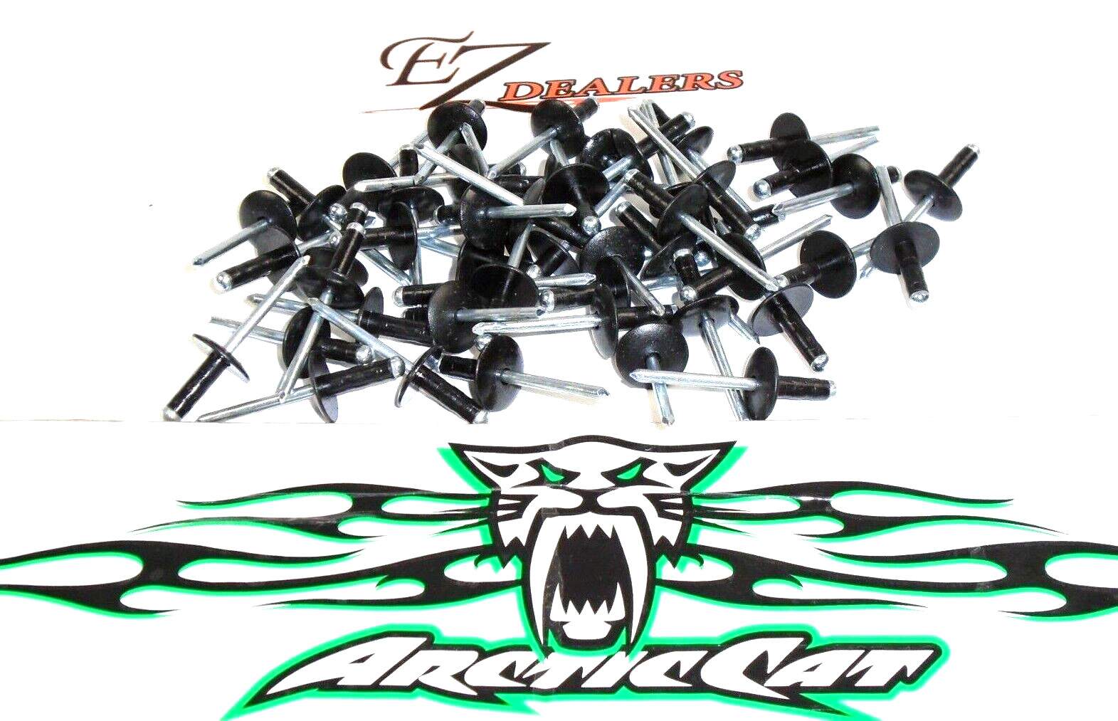 Arctic Cat SABERCAT FIRECAT F8 F6 Snowmobile 8061-708  3/16 Large  Black Rivets