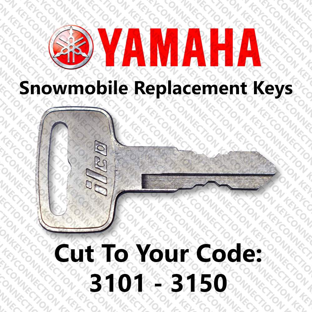 Yamaha Snowmobile Replacement Keys Cut to Your Code 3101 – 3150