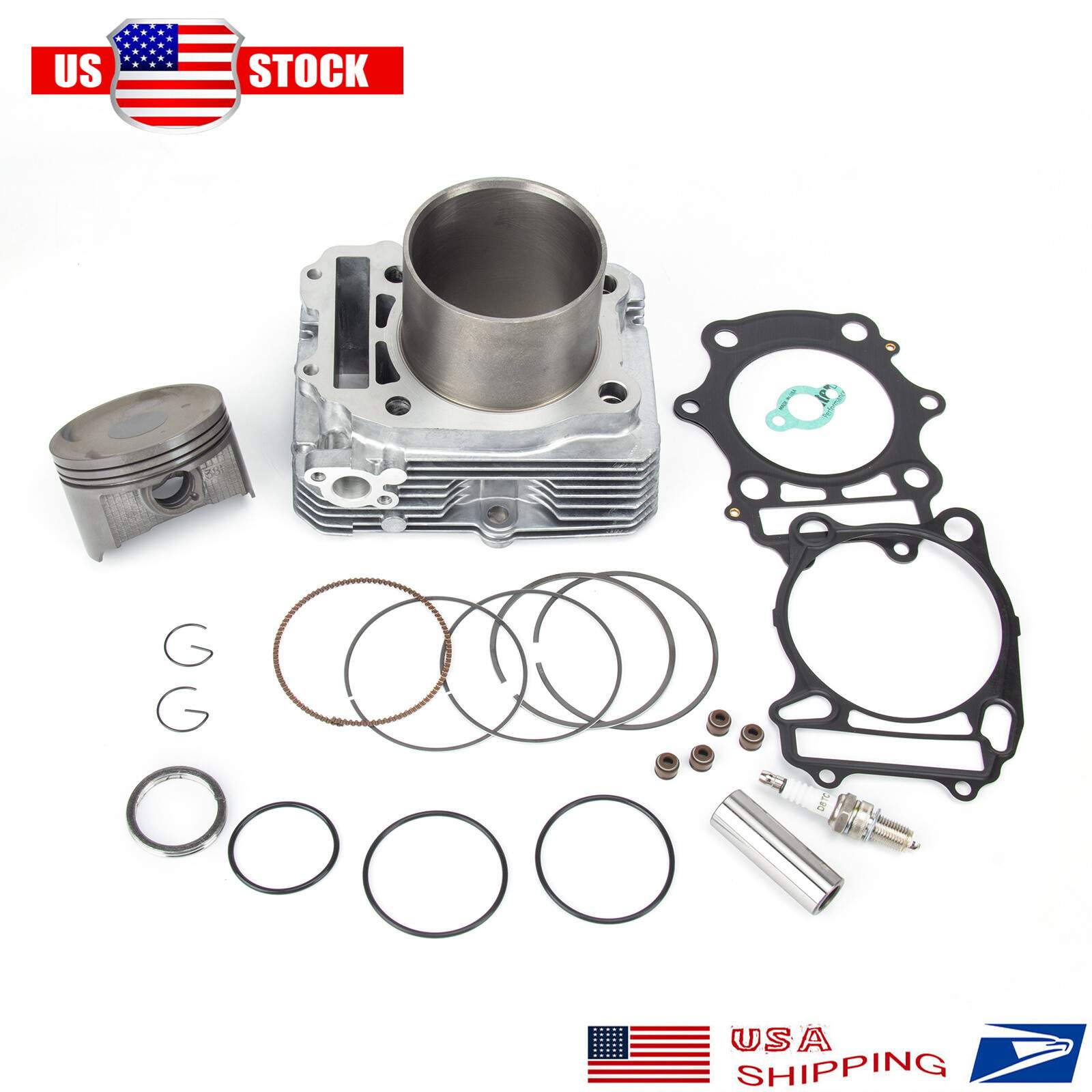 For 2004-2008 Arctic cat 400 4×4 Cylinder Jug Piston Top End Gasket Rebuild Kit