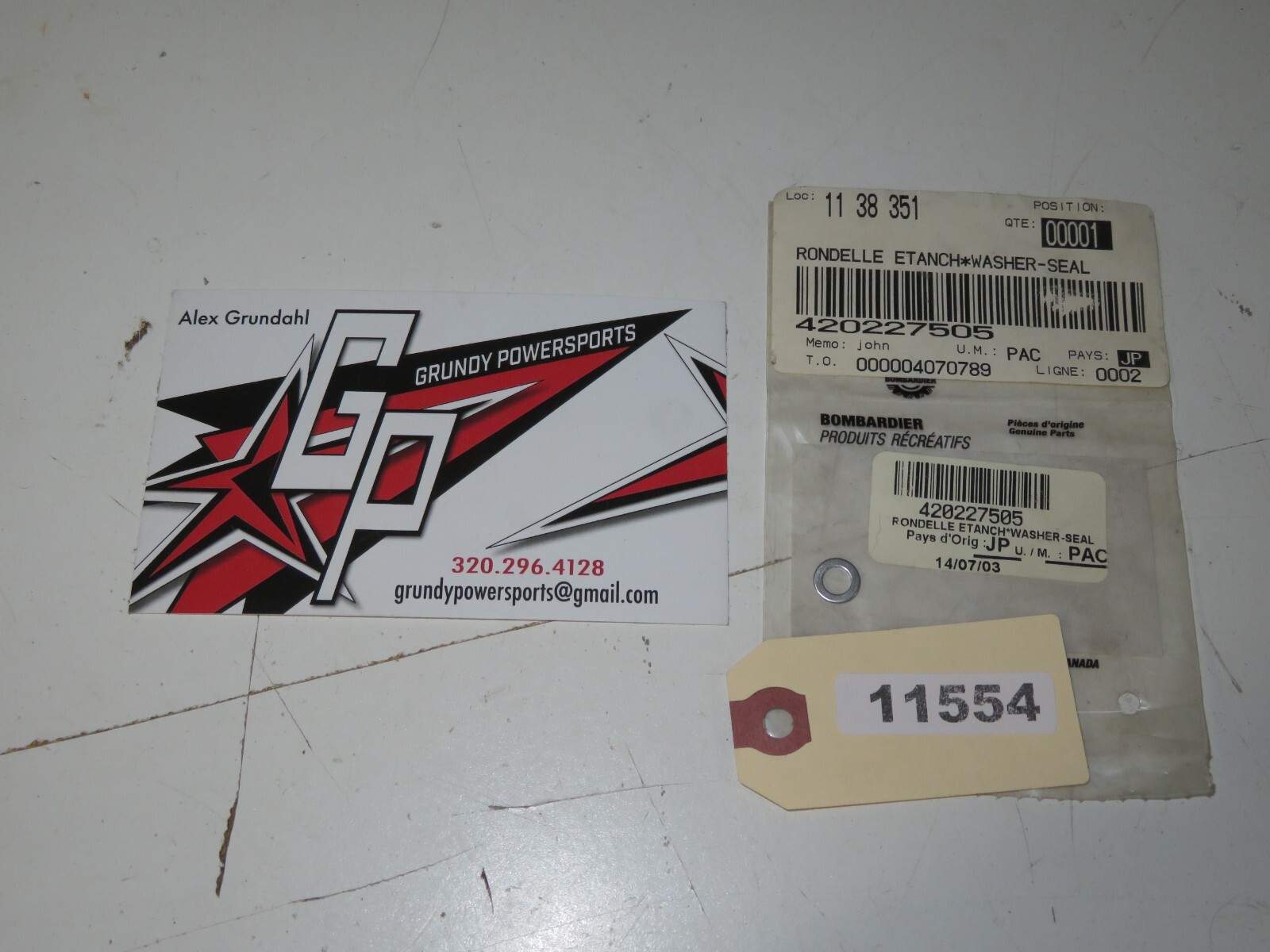 Ski-Doo – New OEM Gasket / Seal Washer Qty 1 – 420227505