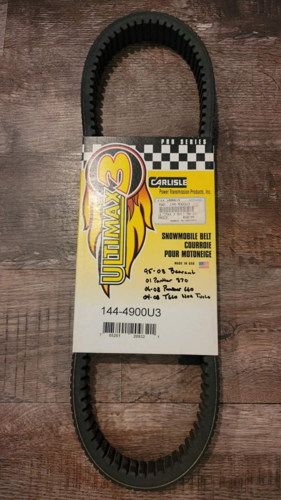 CARLISLE ULTIMAX 3 144-4900U3 SNOWMOBILE BELT 1995-2008 ARTIC CAT MODELS