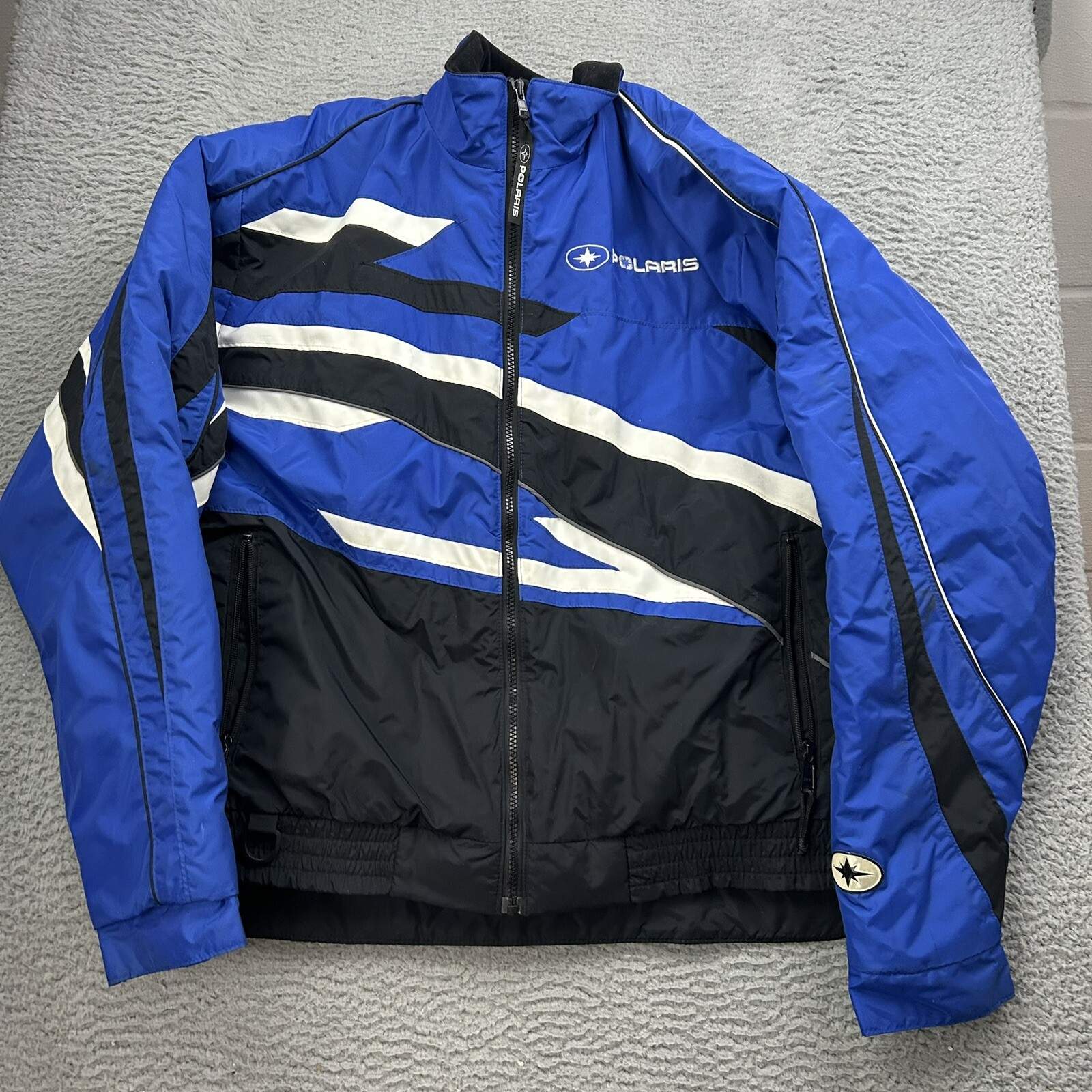 Vintage Pure Polaris Snowmobile Jacket Men’s Size Medium Blue Black
