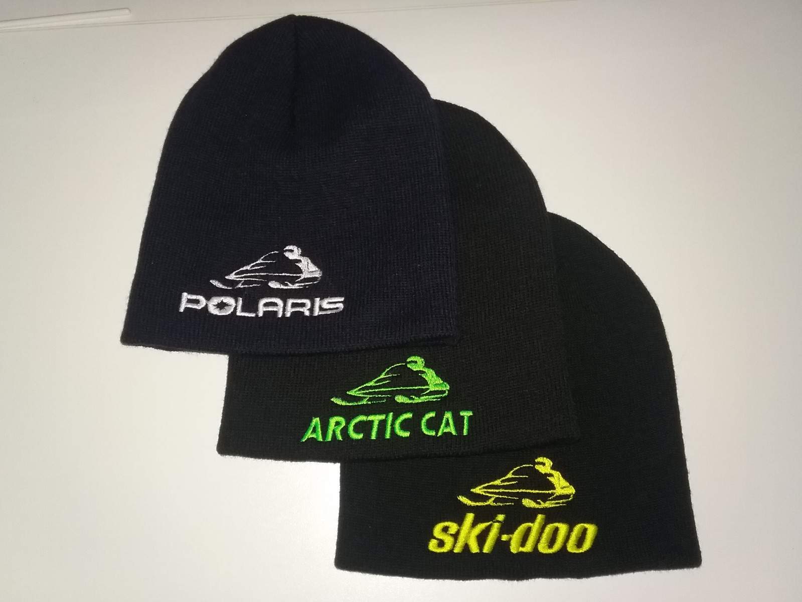 8″ KNIT BEANIE – SNOWMOBILE, EMBROIDERED, HAT, POLARIS, ARCTIC CAT, SKI-DOO