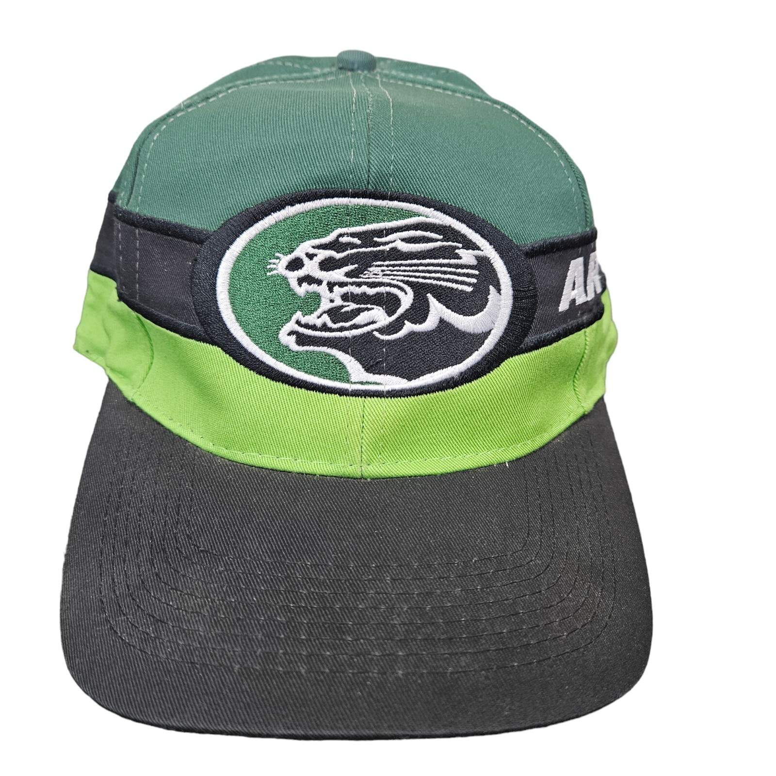 Artic Cat Snowmobile Hat Snapback Racing Cap Embroidered Cat and Logo Green